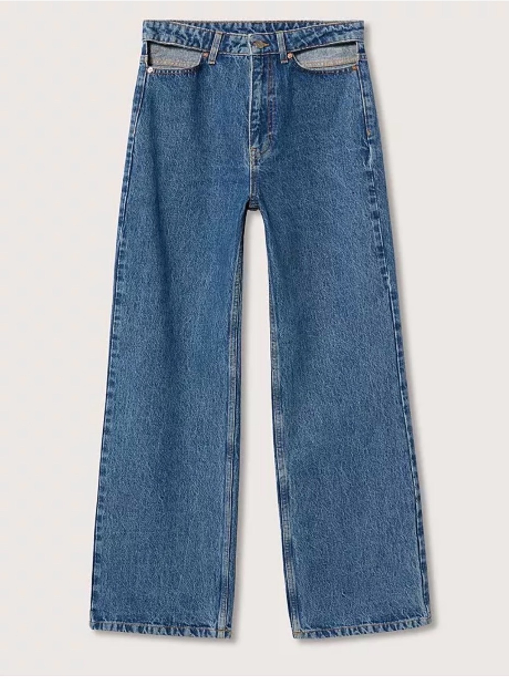 Brand new! MANGO high-waist wide Leg Jeans in Classic Blue Denim, sz34